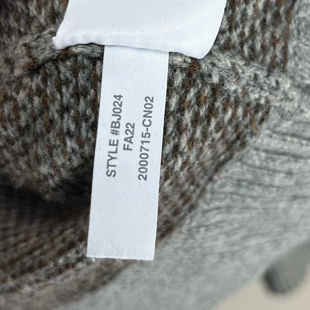 J. Crew‎ Rugged Merino Wool Blend 1/4 Zip High Neck Sweater Size Large